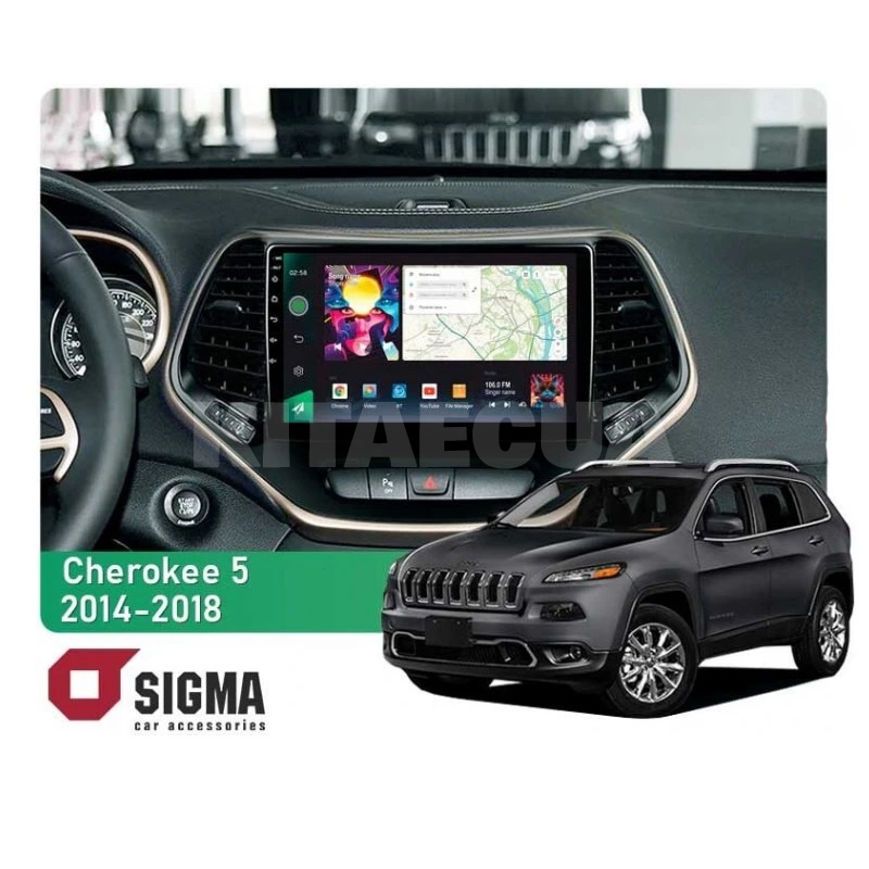 Штатна магнітола PRO 10464 4+64 Gb 10 Jeep Cherokee 5 KL 2014-2018 SIGMA4car (40096)