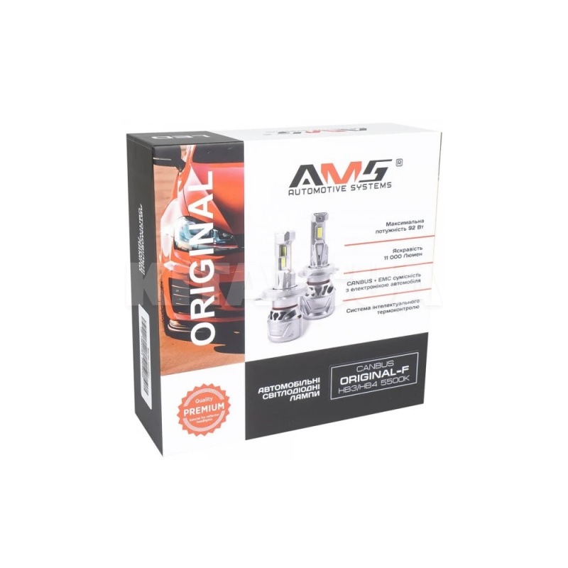 LED лампа для авто ORIGINAL-F HB3/HB4 46W 5500K CANBUS AMS (63826) - 2