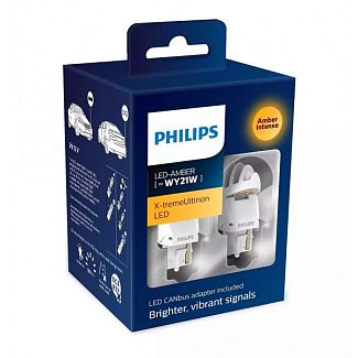 LED лампа для авто Ultinon X-treme W3x16d 1.8W amber (комплект) PHILIPS