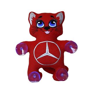 Іграшка для автомобіля червона на присосках Кіт Саймон "Mercedes-Benz" 