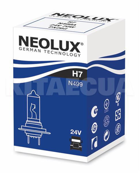 Галогенна лампа H7 70W 24V Standard NEOLUX (NE N499A) - 2