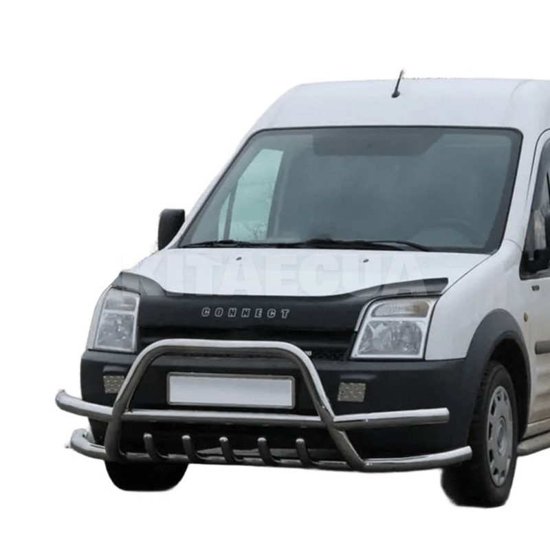 Кенгурятник WT003-Plus-2 Ford Connect 2010-2013 нержавеющая сталь CAN (dd22413) - 4
