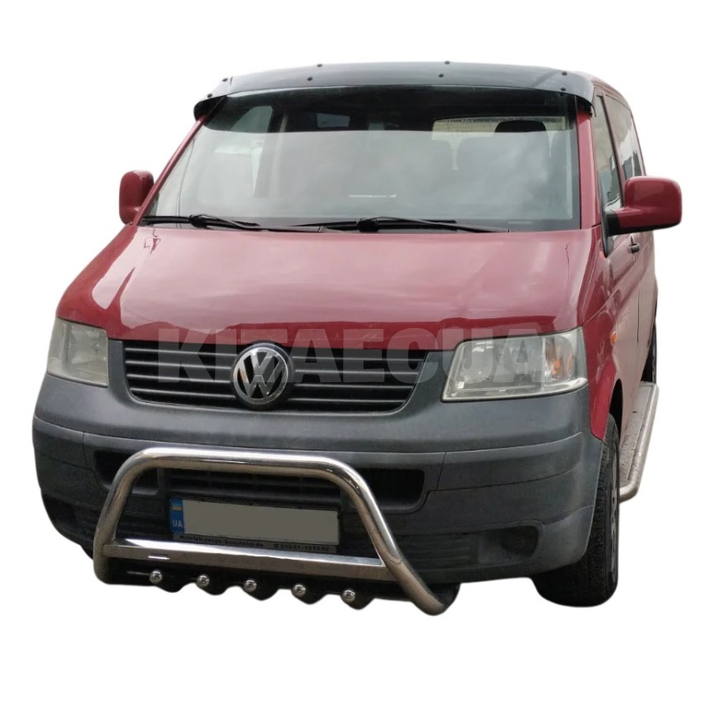 Кенгурятник WT003 Volkswagen T5 Transporter 2003-2010 50мм нержавеющая сталь CAN (dug648222) - 4