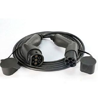 Зарядный кабель для электромобиля 7.4 кВт 32А 1-фаза 3м Type 2 (станция) - Type 2 (европейское авто) Octa Energy