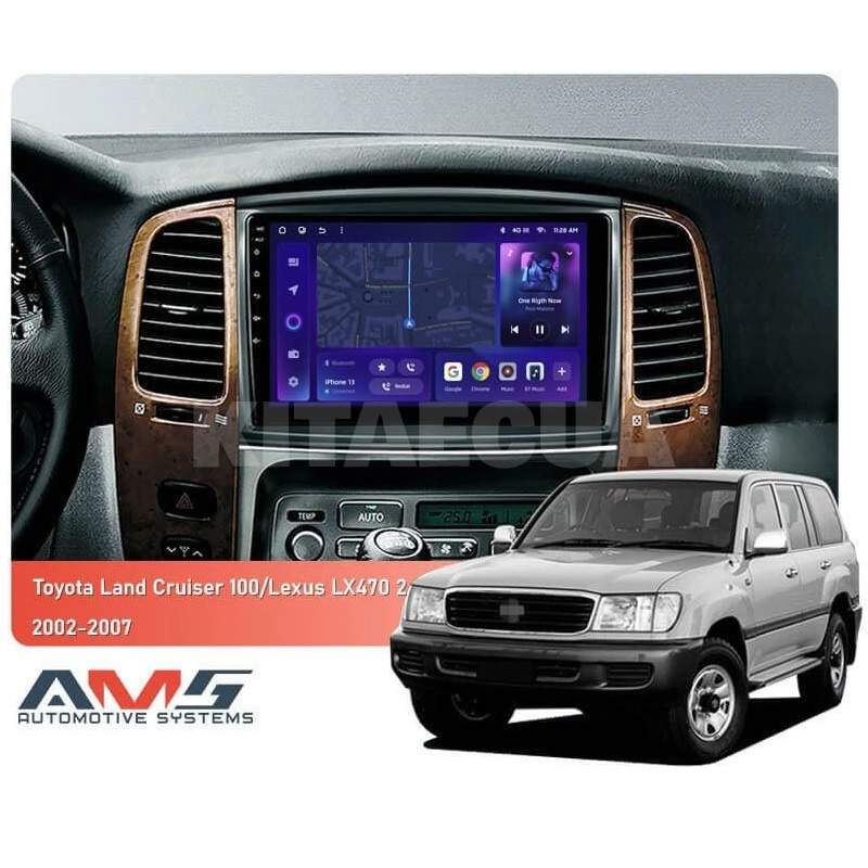 Штатна магнітола MOSS M3 4+32 ГБ 9" Toyota Land Cruiser LC 100-A 2002-2007 (A) AMS (50714) - 2