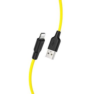Кабель USB - Lightning 2.4A X21 Plus 1м черный/желтый HOCO