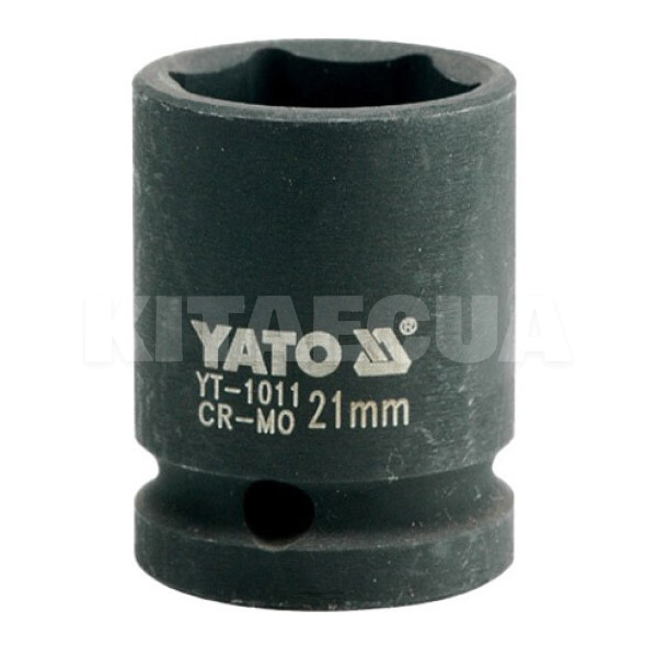 Головка торцева ударна 6-гранна 21мм 1/2" 39мм YATO (YT-1011)