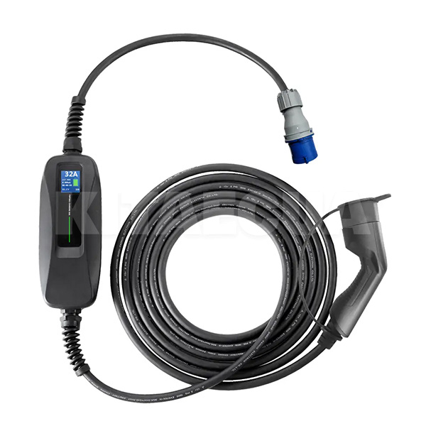 Зарядка Nissan Leaf 7.4 кВт 32А 1-фаза Type 2 (европейское авто) + розетка CEE 32A Schuko 16A Besen (BS-PCD040K Type 2) - 3
