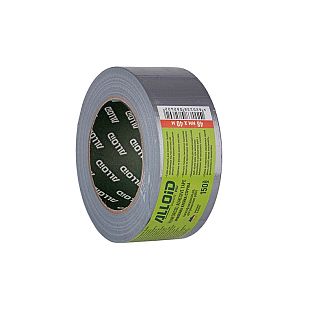 Клейкая армированная лента 40 м х 48 мм серая 150мкм Alloid