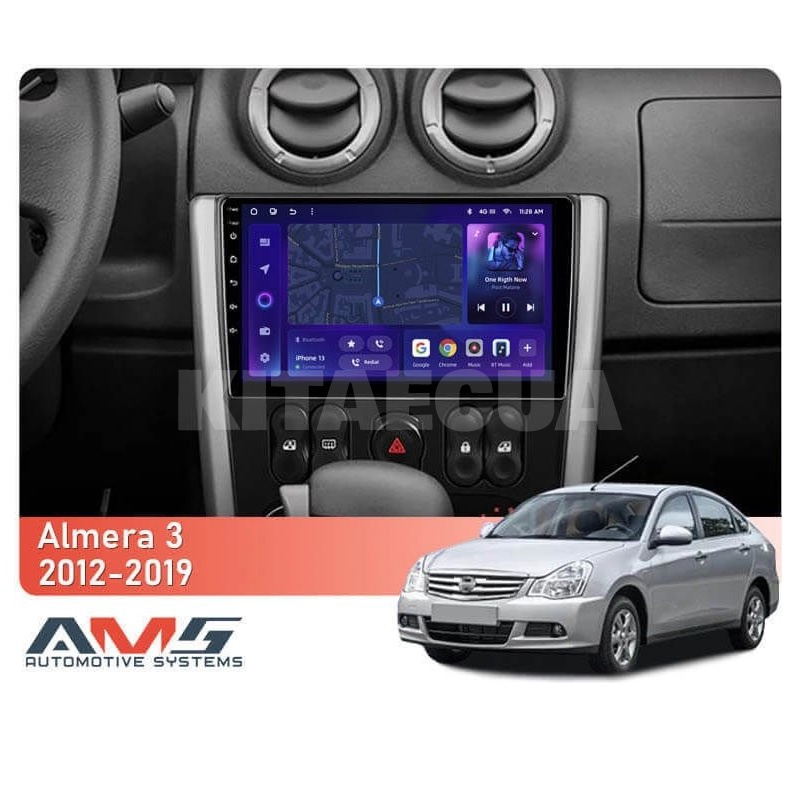 Штатна магнітола MOSS M3 4+32 ГБ 9" Nissan Almera 3 G15 2012-2019 (F2) AMS (50567) - 2