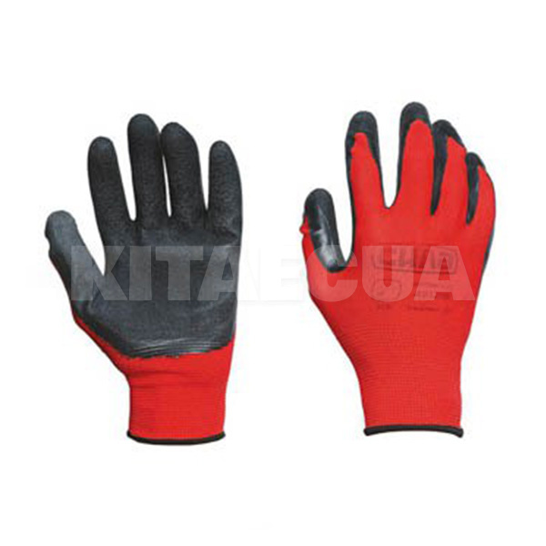 Перчатки рабочие латексные красно-черные 10" СИЛА (481218)
