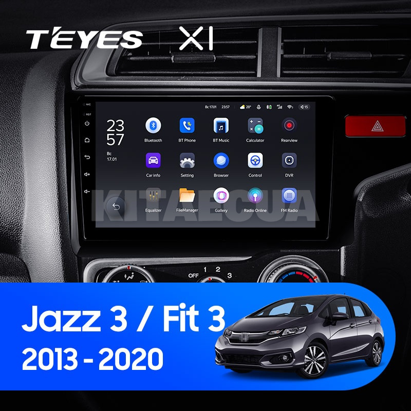 Штатная магнитола X1 2+32Gb 10" Honda Jazz 3 2013-2020 (B) Teyes (37116)