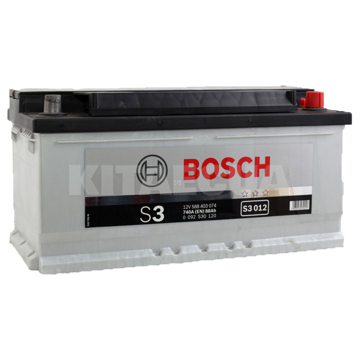 Аккумулятор автомобильный 88Ah 740A "+" справа Bosch (0092S30120)