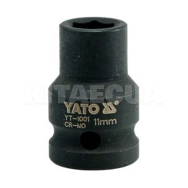 Головка торцевая ударная 6-гранная 11 мм 1/2" 39 мм YATO (YT-1001)