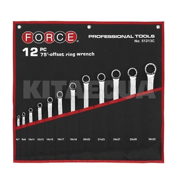 Набор ключей накидных 12 предметов 6-32 мм FORCE (FOR 51213C)