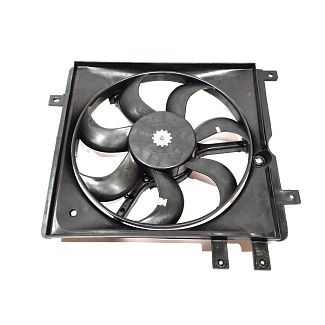 Вентилятор охлаждения радиатора в сборе (5 креплений) левый KLM Autoparts