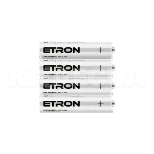 Батарейка цилиндрическая марганцево-цинковая AA 1,5 В 4 шт. в пленке Power Plus ETRON (R6-AA-Р4)