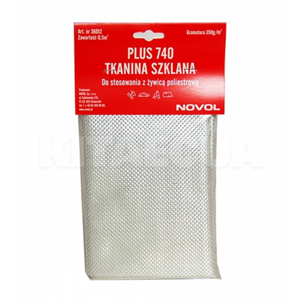 Стеклоткань 350г/м² х 0.5м² plus 740 NOVOL (00000258734-Novol)