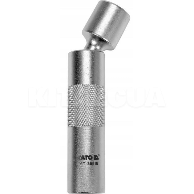 Головка свічкова 12-гранна тонкостінна 14 мм 3/8" 98 мм YATO (YT-38516) - 3
