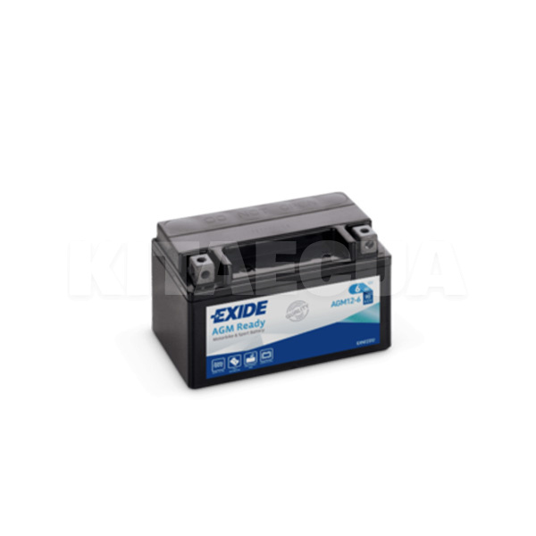 Мото аккумулятор 6Ач 90А "+" слева EXIDE (AGM12-6)