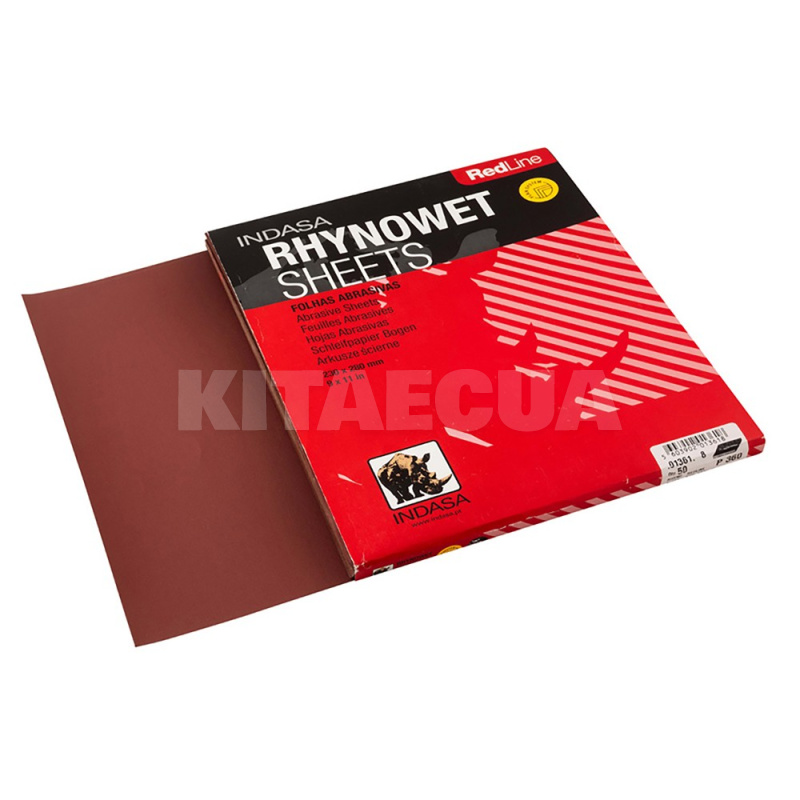 Наждачная бумага P360 0.23x0.28м водостойкая Rhynowet Red Line INDASA (01361)