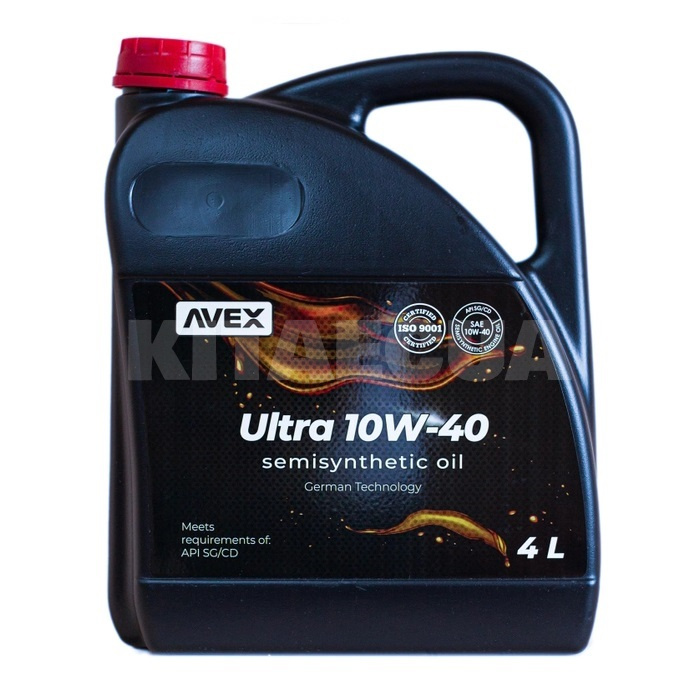 Масло моторное ULTRA 4л 10W-40 полусинтетическое AVEX (64071)