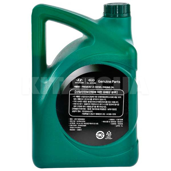 Масло моторне Напівсинтетичне 6л 5W-30 Premium LS MOBIS (520000611) - 2