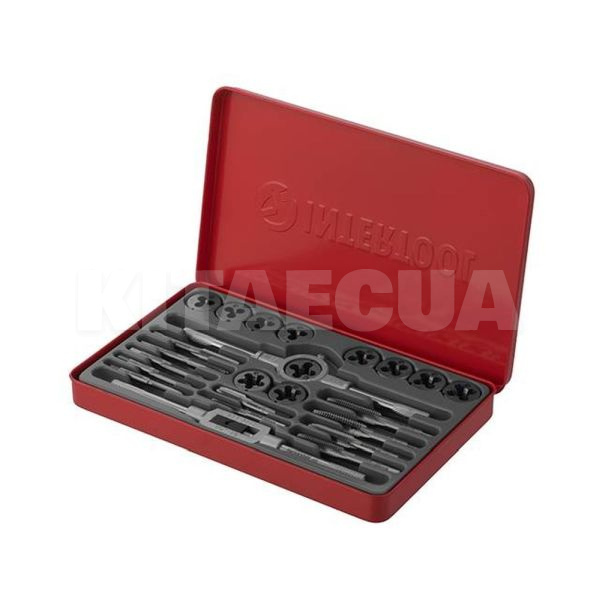 Набор плашек и метчиков 24 предмета M5-M12 Intertool (SD-8026)