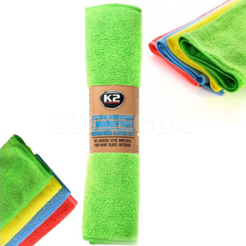 Мікрофібра для авто MICROFIBER CLOTHS SET 30х35см універсальна 4шт K2 (K710)