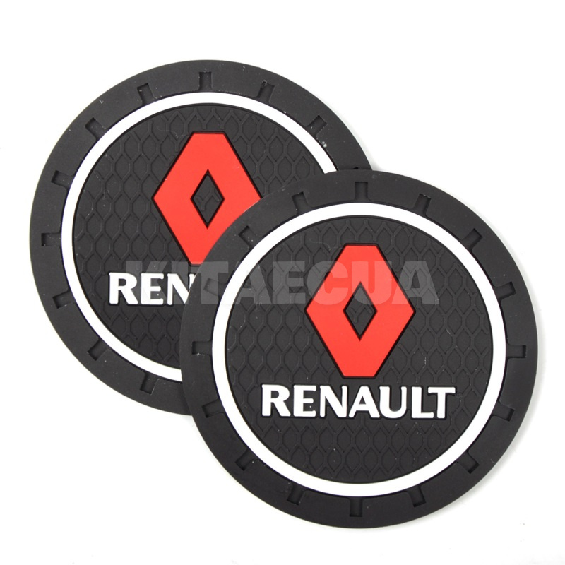 Коврики антискользящие в подстаканник 7 см Renault (2шт.) (4425)