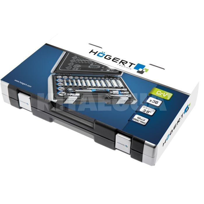 Набор инструментов 3/8" 36 предметов HOGERT (HT1R465) - 3