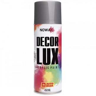 Краска серебристо-серая 450мл акриловая Decor Lux NOWAX