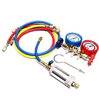 Манометрический коллектор + инжектор для заправки кондиционеров AXXIS