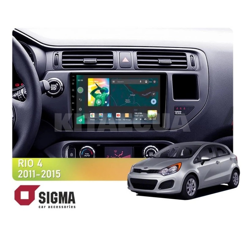 Штатная магнитола X9232 2+32 Gb 9" Kia RIO 4 K3 2011-2015 SIGMA4car (33481)