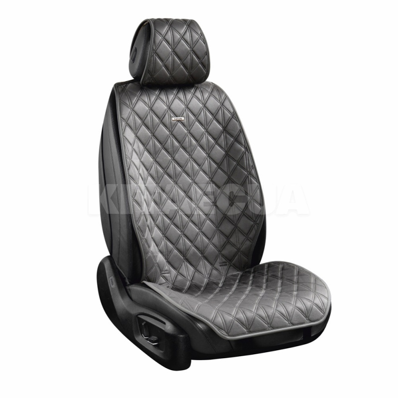 Накидка на передние сиденья серая с подголовником 2 шт. Nitro CARLIFE (SC40202)