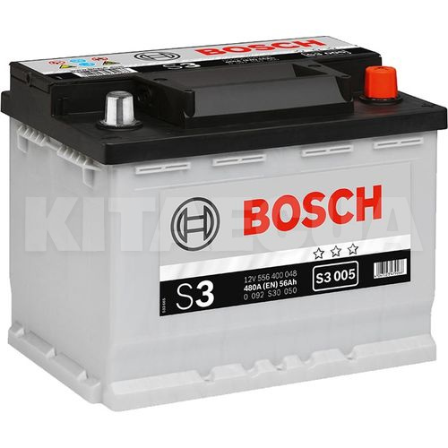 Акумулятор 56Ач 242x175x190 із зворотною полярністю 480А S3 Bosch (37110-M6610)