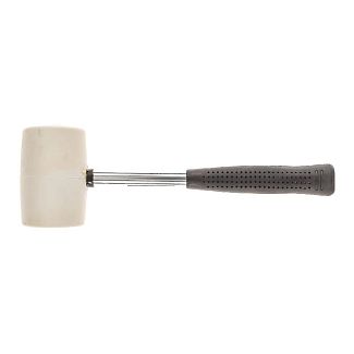 Киянка резиновая, диаметр 40 мм. 225 г. белая резина, металлическая ручка LEVTOOLS