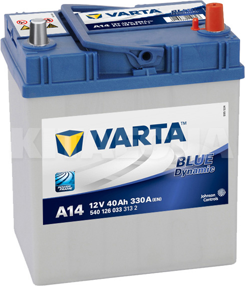 Акумулятор автомобільний 40Ач 330А "+" праворуч VARTA (VT 540126BD)