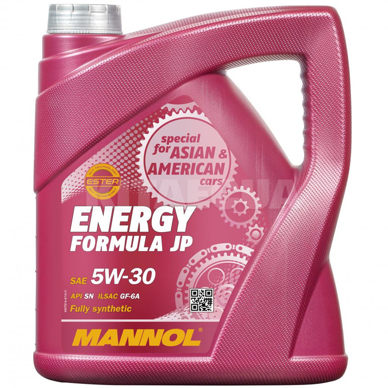 Масло моторне синтетичне 4л 5W-30 Energy Formula JP Mannol (MN7914-4)