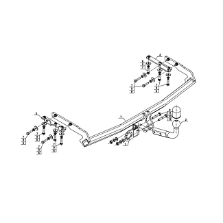 Фаркоп знімний Nissan Almera Tino (1998-2006) на 2 болти Автопроставка