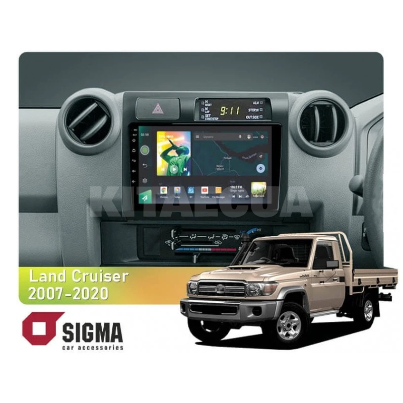 Штатная магнитола X9232 2+32 Gb 9" Toyota Land Cruiser 70 Series LC 79 2007-2020 SIGMA4car (33851)