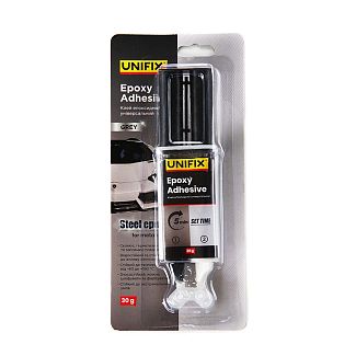 Клей епоксидний для металу сірий 30г UNIFIX