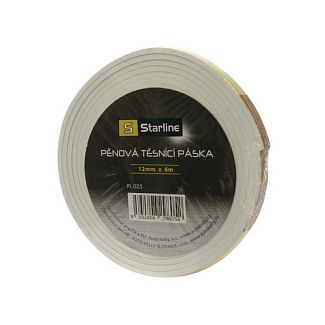 Двостороння клейка стрічка спінена 6 м х 12 мм STARLINE