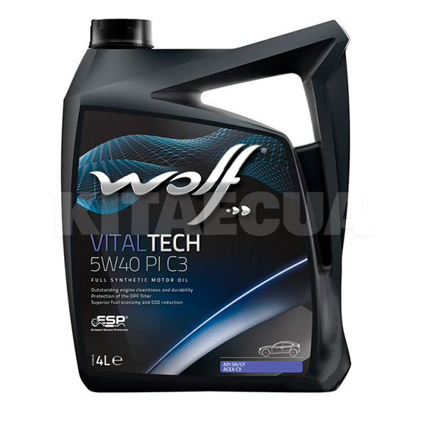 Масло моторное синтетическое 4л 5W-40 Vitaltech PI C3 WOLF (8302916)