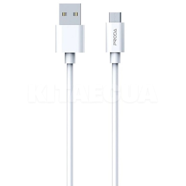 Кабель USB microUSB PD-B72m 2.4А 1м білий Proda (PD-B72m-WHT)