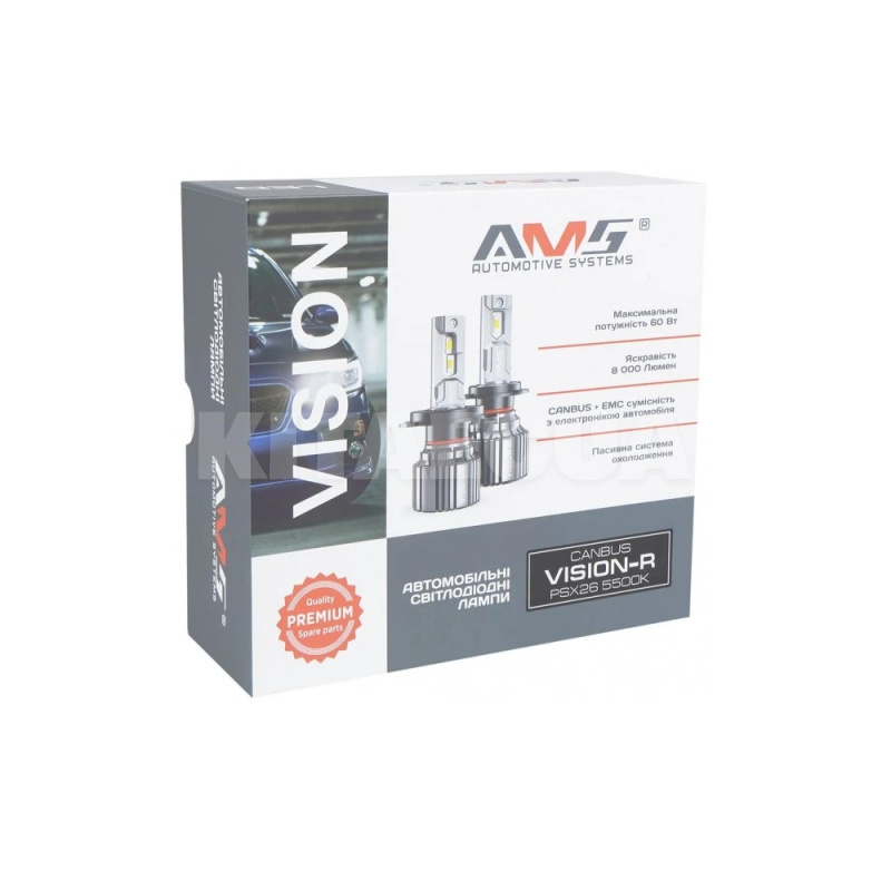 LED лампа для авто VISION-R PSX24 24W 5500K CANBUS AMS (63839) - 6