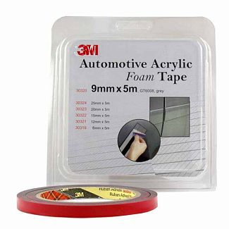 Двусторонняя лента 5 м х 6 мм темно-серая 3M