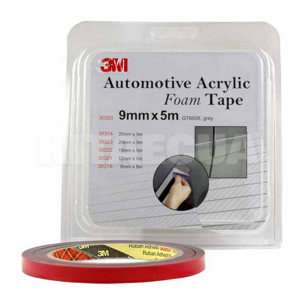 Двусторонняя лента 5 м х 6 мм темно-серая 3M (30319)