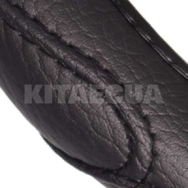 Чехол на руль 4-5XL (49-52 см) черный чёрная натуральная кожа VITOL (16556-10 B XXXXL) - 2