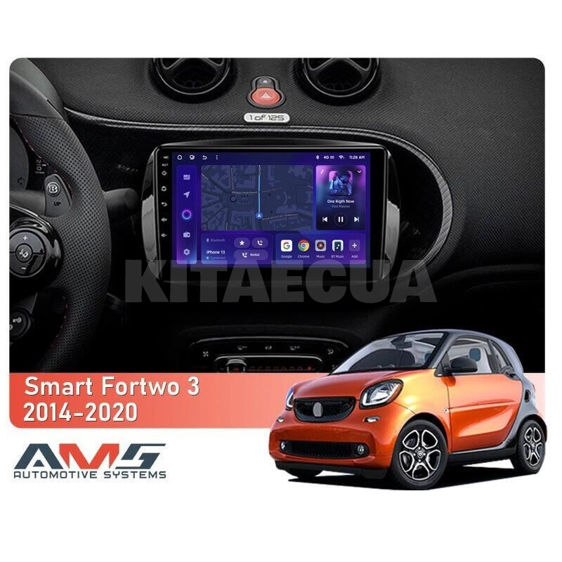 Штатна магнітола MOSS M3 4+32 ГБ 9" Mercedes Benz Smart Fortwo A453 W453 2014-2020 AMS (50162) - 2